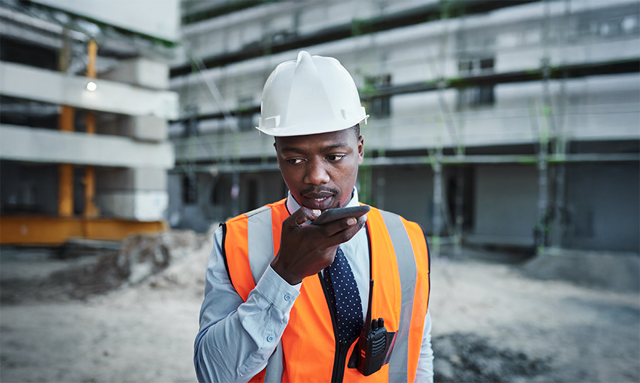 manager on construction site